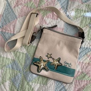 Coach adjustable crossbody beach purse